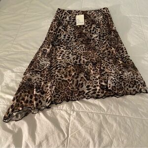 See You Monday Leopard Print Skirt
